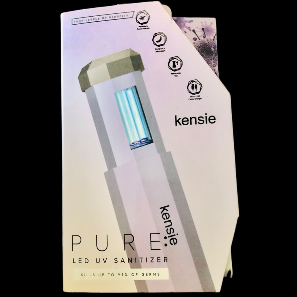 Kensie Pure Led UV Sanitizer Kill Up to 99% Germ Retracatble Top Microport 6176